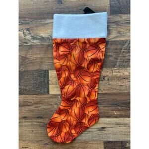 Basketball Theme Christmas Stocking Handmade 21" Long